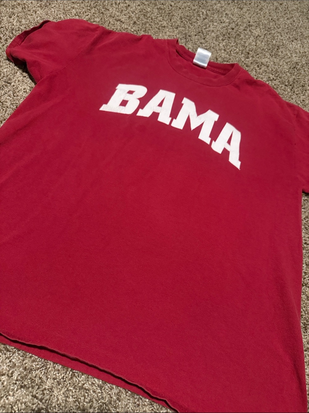 Alabama Crimson Tide red & white BAMA tee (L)